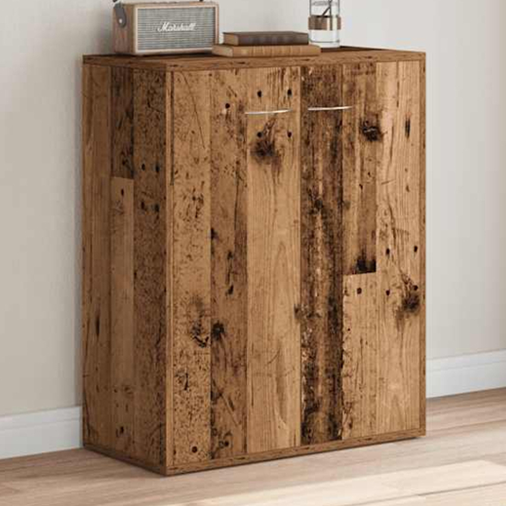 vidaXL 2 Door 2 Shelf Old Wood Sideboard Image 1