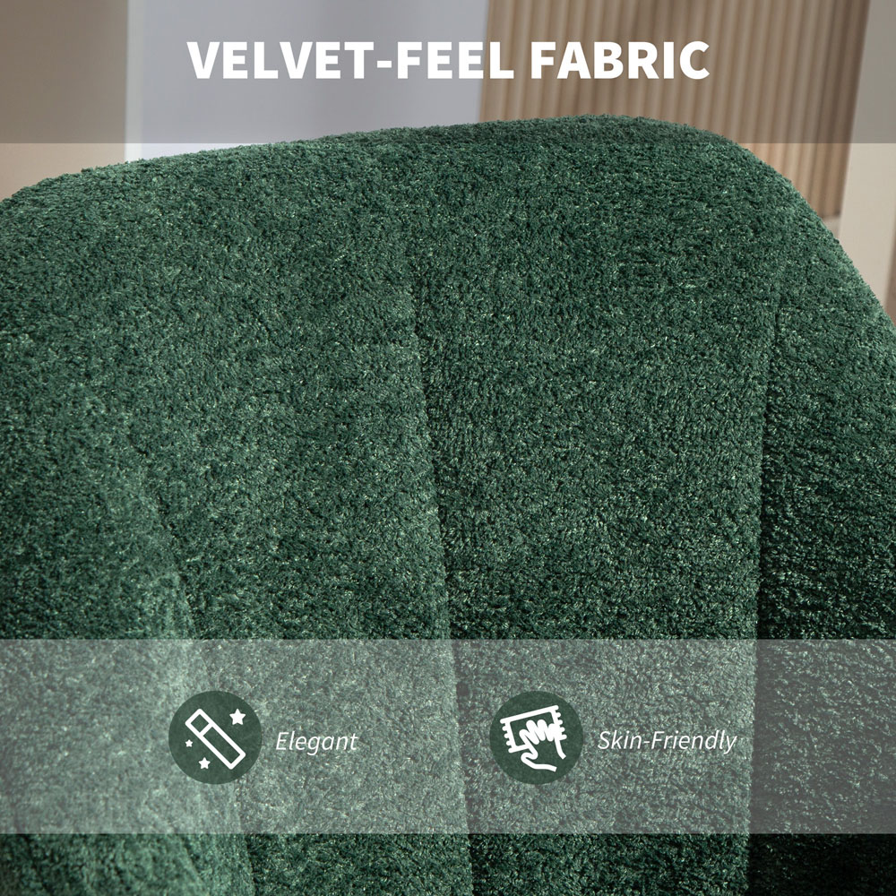 Portland Green Snow Flannel Height Adjustable Swivel Tub Chair Image 4