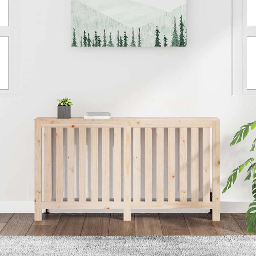 vidaXL Natural Pine Wood Radiator Cover 840 x 1530mm Image 2