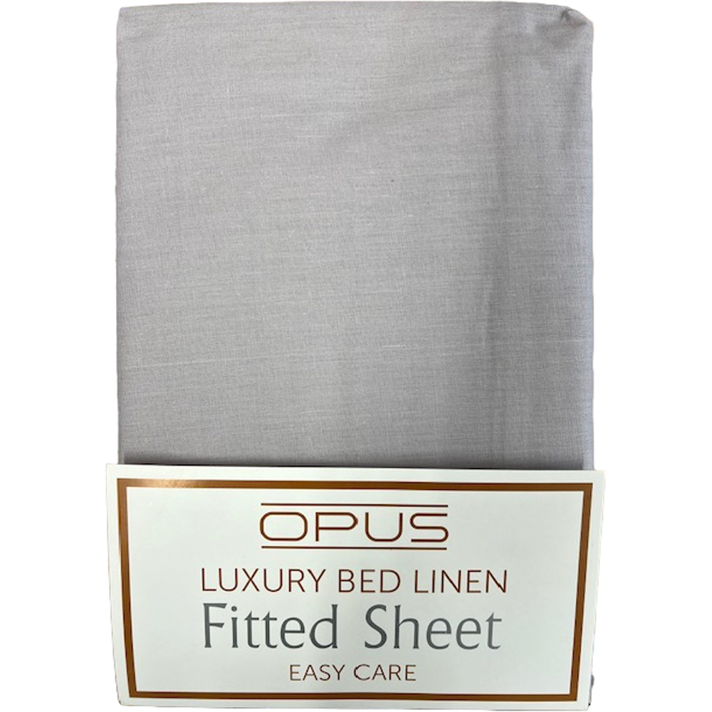 Opus Double Silver Polycotton Fitted Bed Sheet Image 3