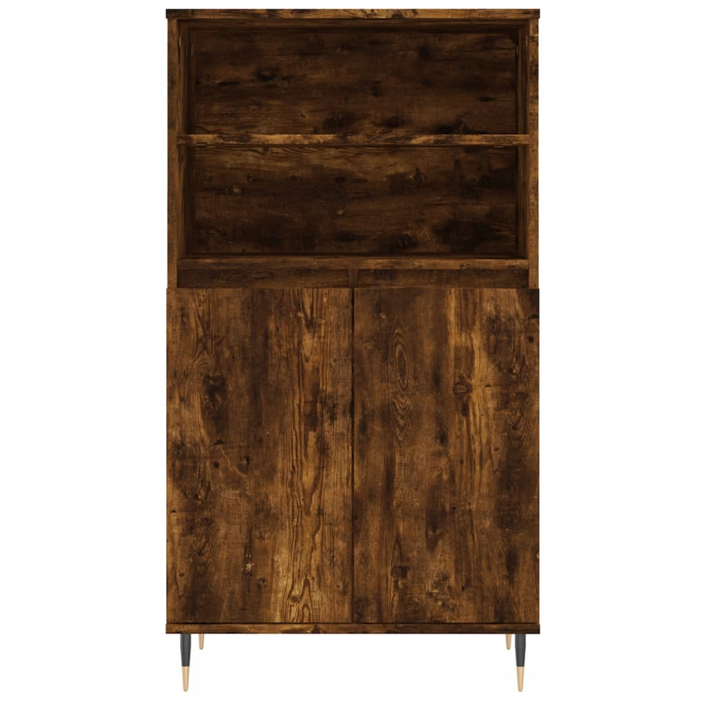 vidaXL 2 Door 2 Shelf Smoked Oak Highboard Image 6
