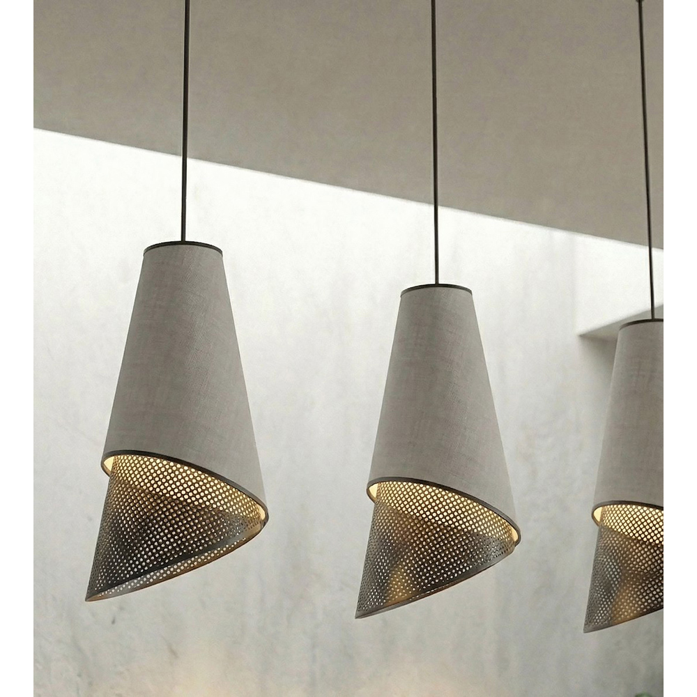 Emibig Moda 3 Light Black and Grey E27 Ceiling Pendant Light Image 4