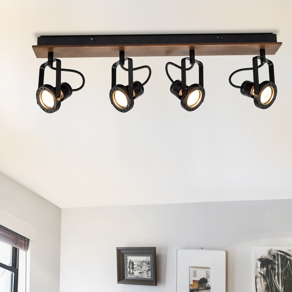 Cosylyte Riverton Matt Black 4 Light Spotlight Image 2