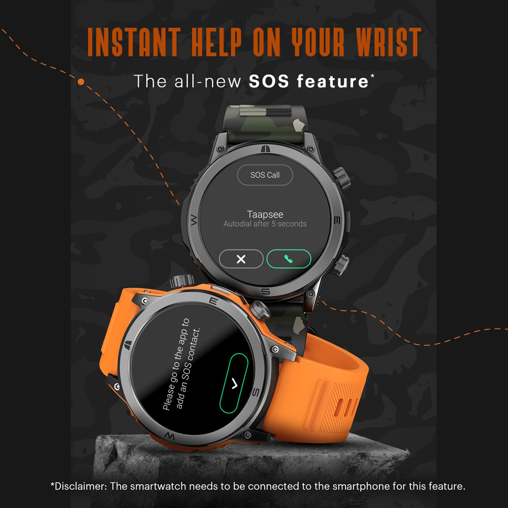 Noise NoiseFit Endeavour Vintage Brown Smartwatch Image 6