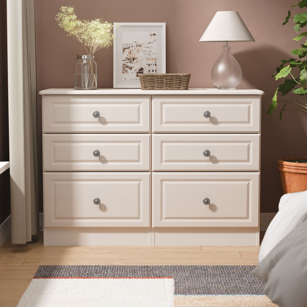 Crowndale Pembroke 6 Drawer Kashmir Ash Wide Chest of Drawers Ready Assembled Image 7