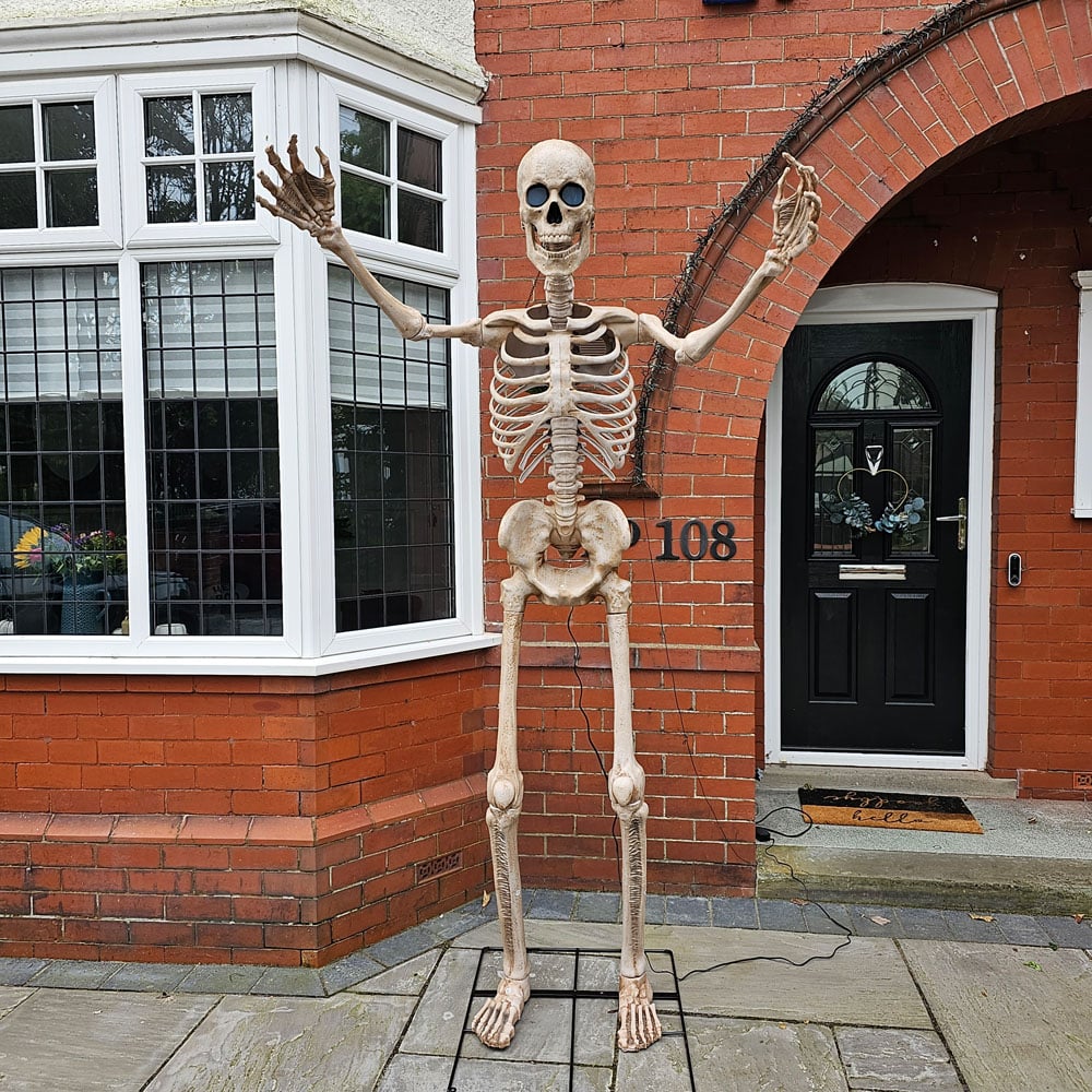 Samuel Alexander Animatronic Standing Giant Halloween Skeleton Decoration 8ft Image 2