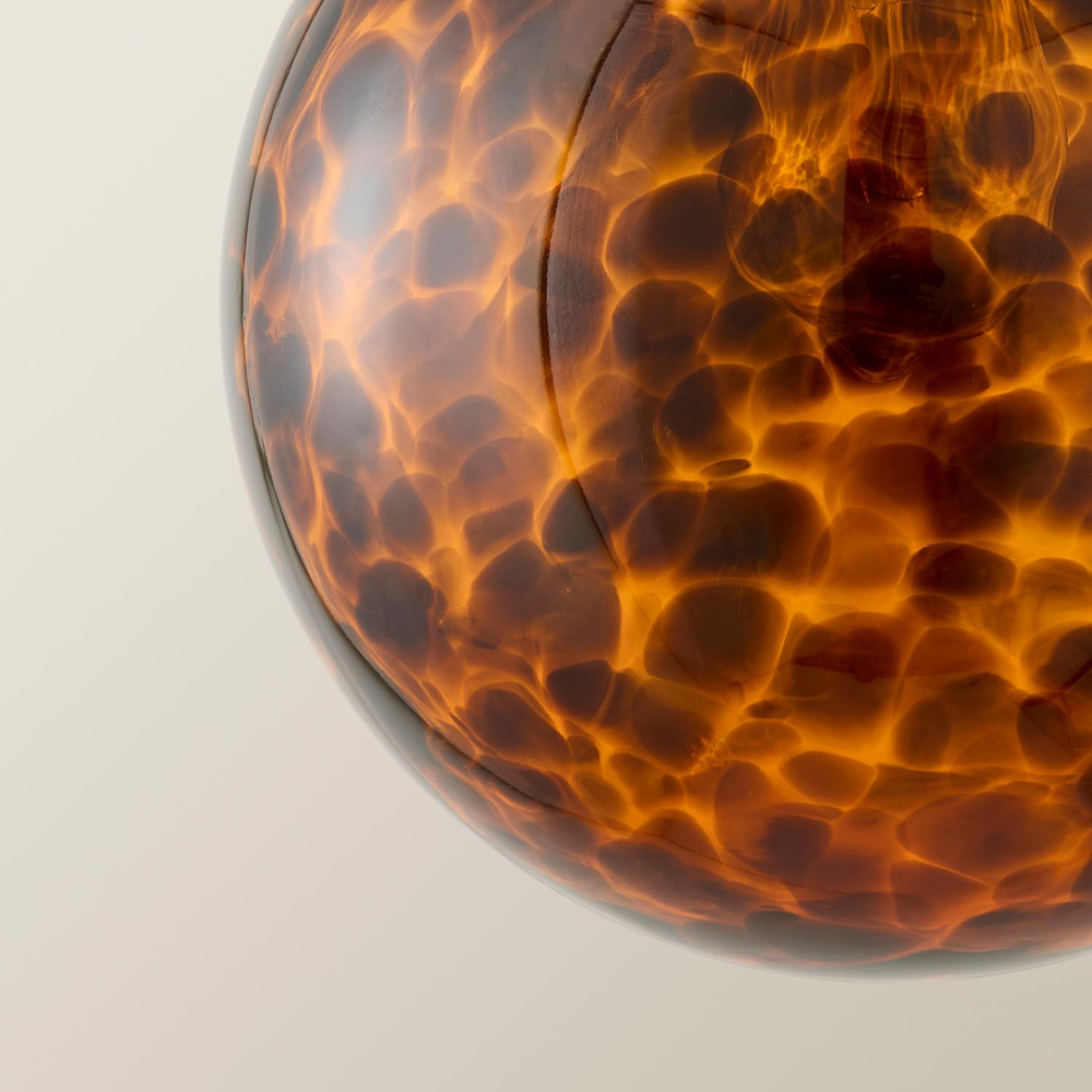 ValueLights Chiara Leopard Glass Easy Fit Pendant Ceiling Light Shade Image 3