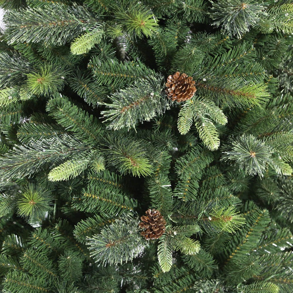 7ft Pre-Lit Ascot Artificial Fir Christmas Tree Green Image 5