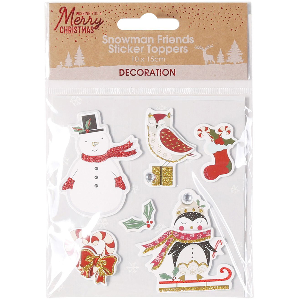 Snowman Friends Sticker Toppers Image