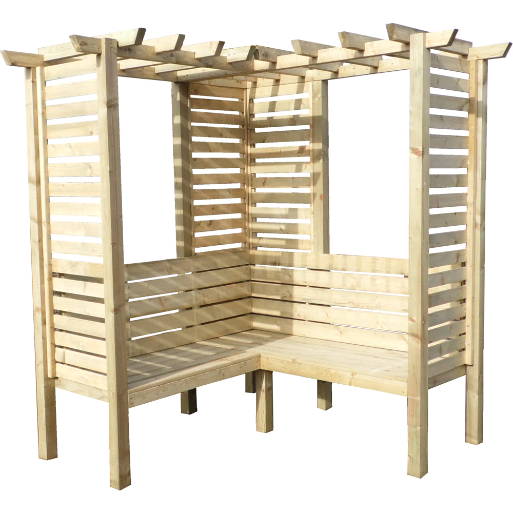 Shire Clematis 6 x 6ft Pressure Treated Corner Arbour Image 2