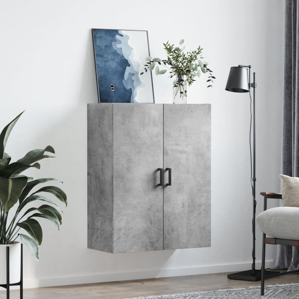 vidaXL 2 Door Concrete Grey Wall Mounted Cabinet Image 3