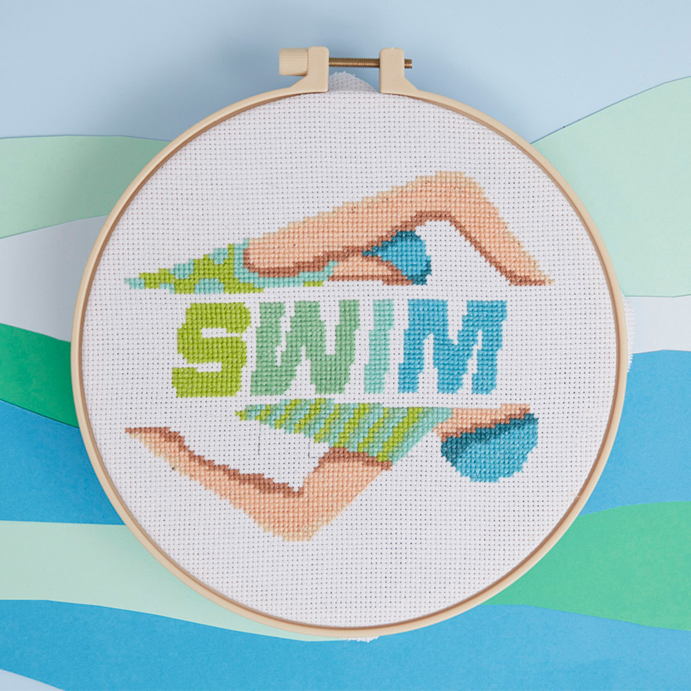 Simply Make Swimming Cross Stitch Kit Image 2