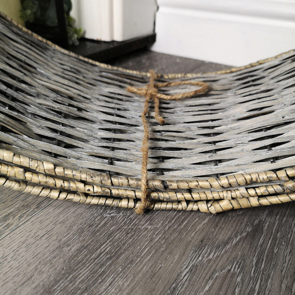 Samuel Alexander Natural KD Rattan Large Christmas Tree Skirt Image 3