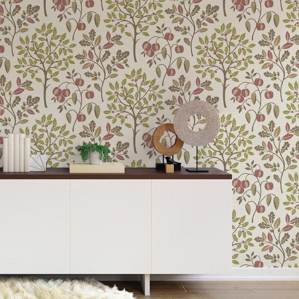 Crown Rowan Autumn Trees Olive Wallpaper Image 3