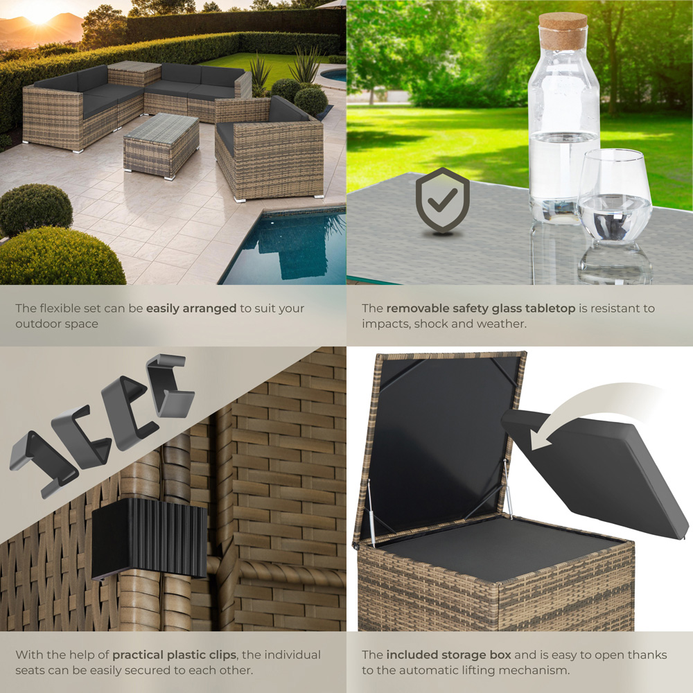 tectake Pisa Nature Lounge Set Image 5