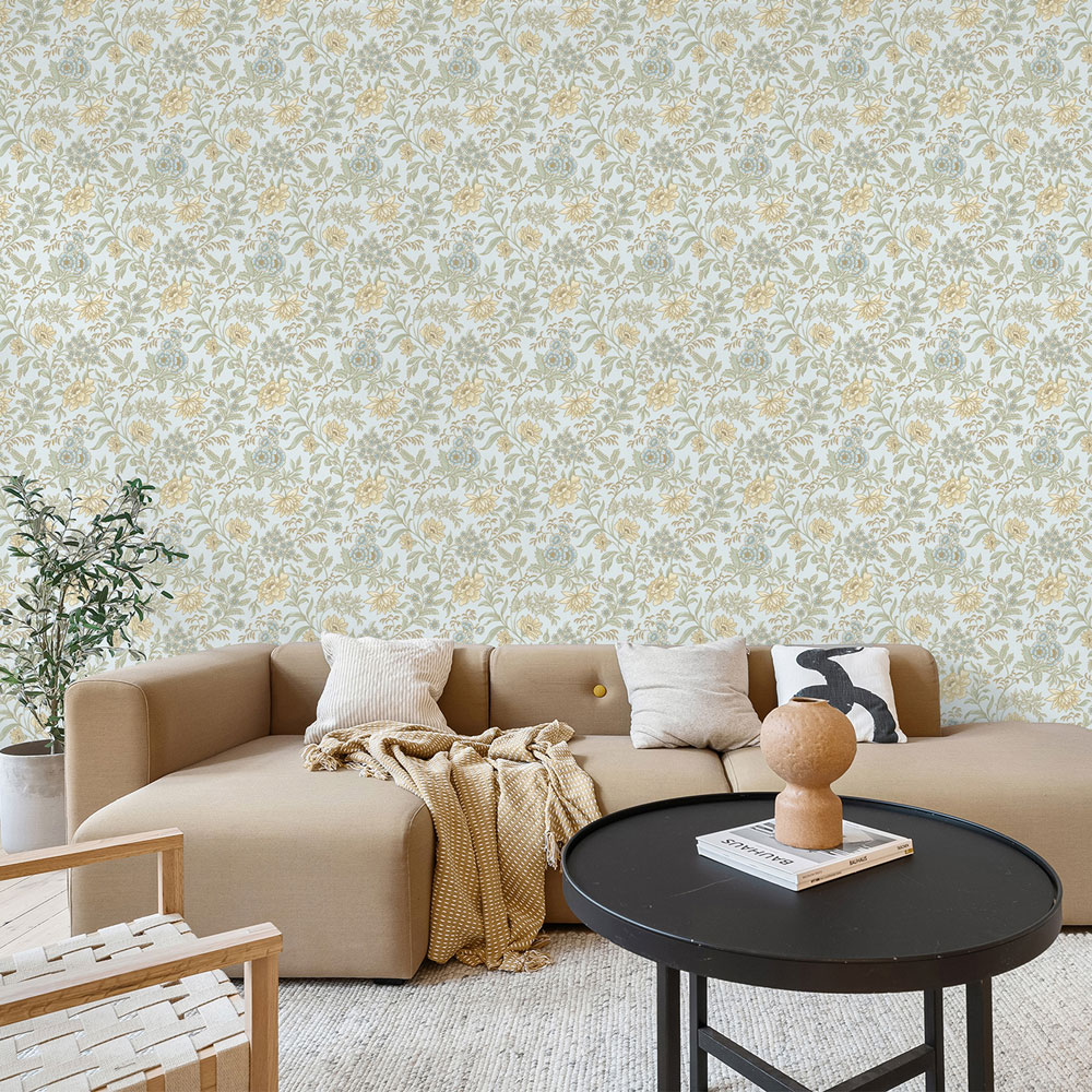 Rasch Wallpaper Garden Muse Sky Blue Wallpaper Image 3