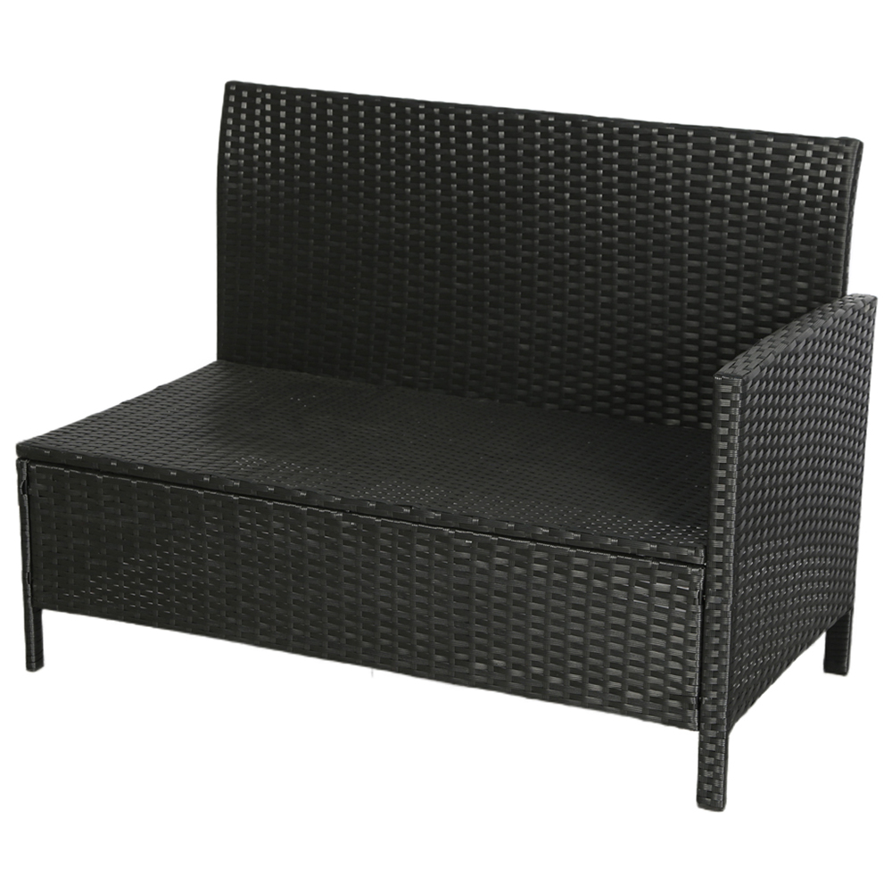 Home Garden Direct Thalia 8 Seater Black Rattan Corner Sofa Set with Polywood Table Image 8