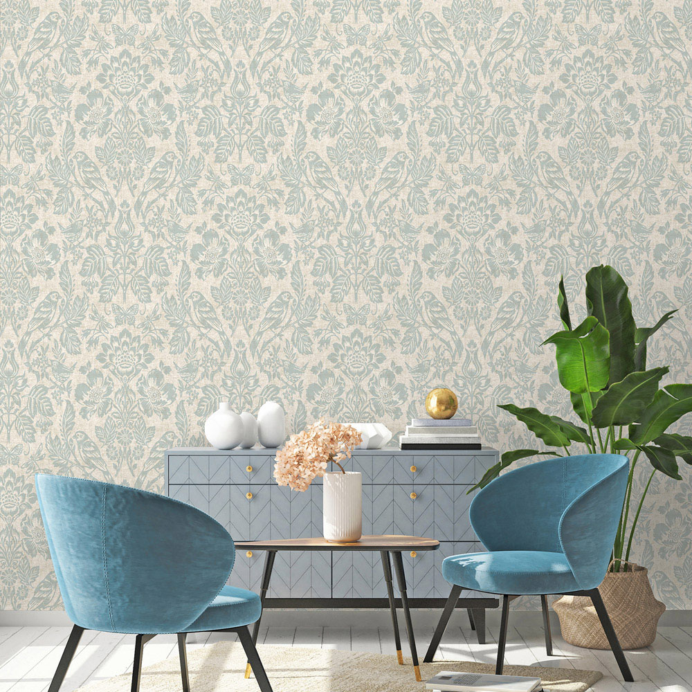 Holden Decor Hawthorn Meadow Blue Wallpaper Image 3