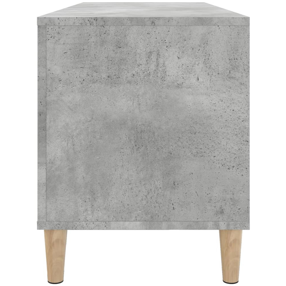 vidaXL 6 Shelf Concrete Grey Record Cabinet Image 3