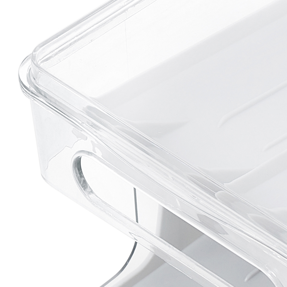 Living and Home Pearl White 2 Layer Scrolling Egg Storage Rack Image 5