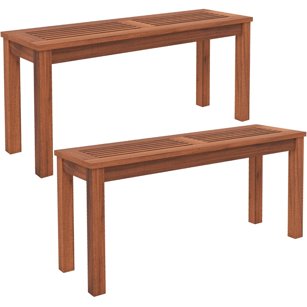 Costway 2 Seater Wooden Garden Bench Image 3