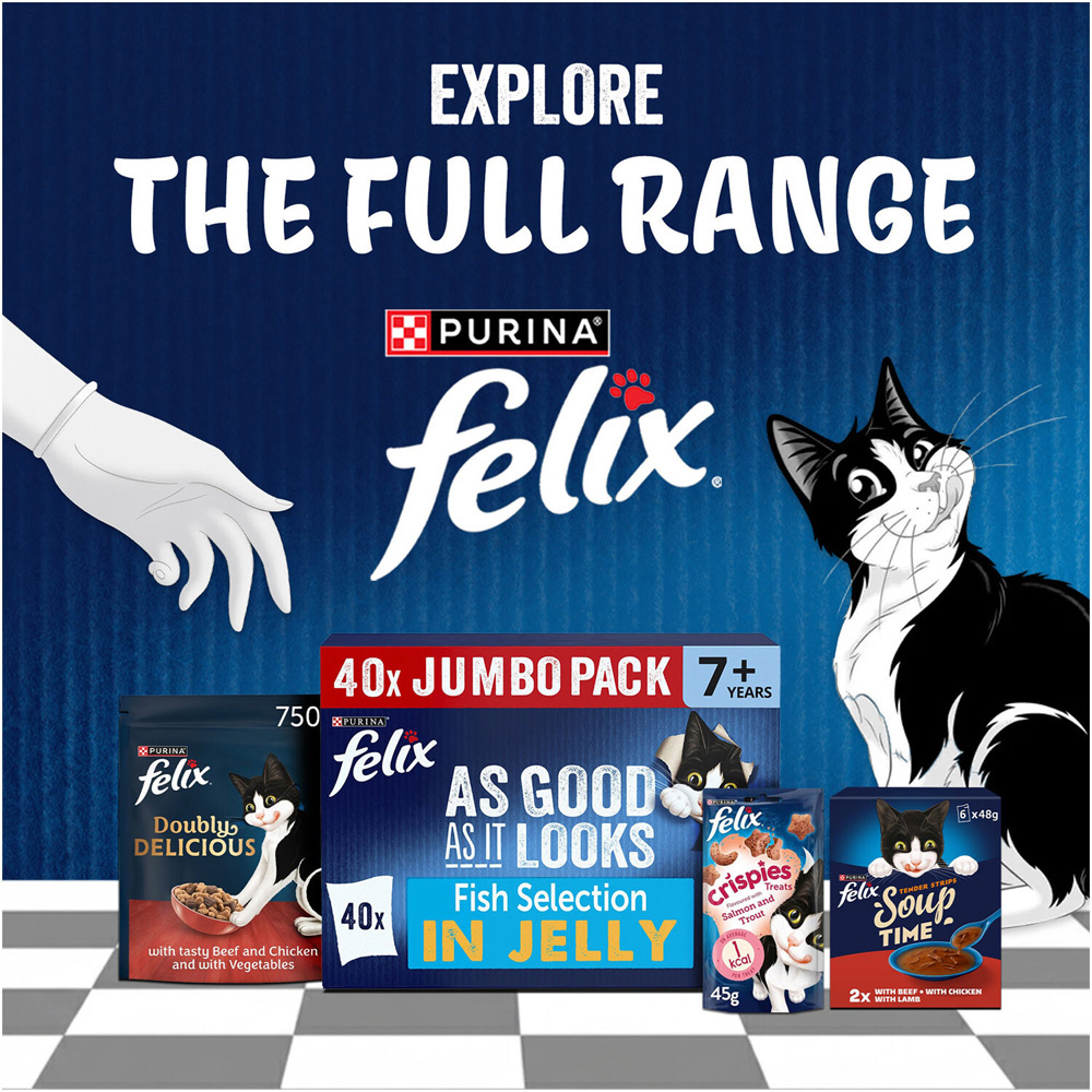 Felix As Good As It Looks Fish Selection in Jelly Senior Wet Cat Food Image 4