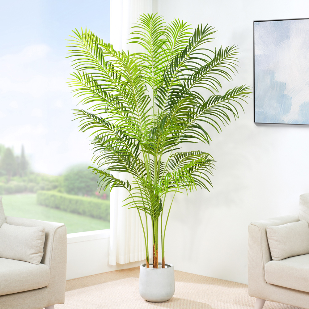 wilko Palm Tree Indoor Artificial Plant 200cm Image 2