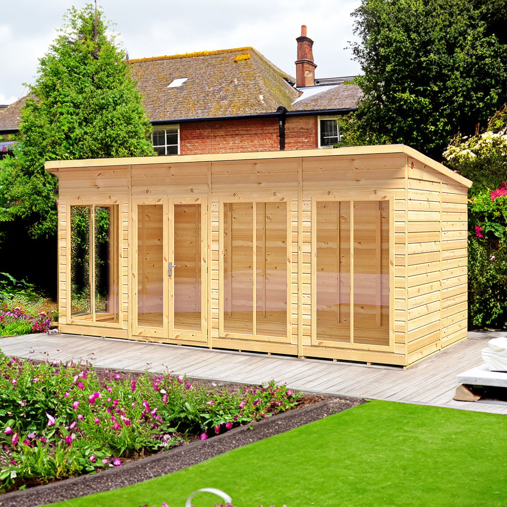 Shire Lela 16 x 8ft Double Door Summerhouse Image 6