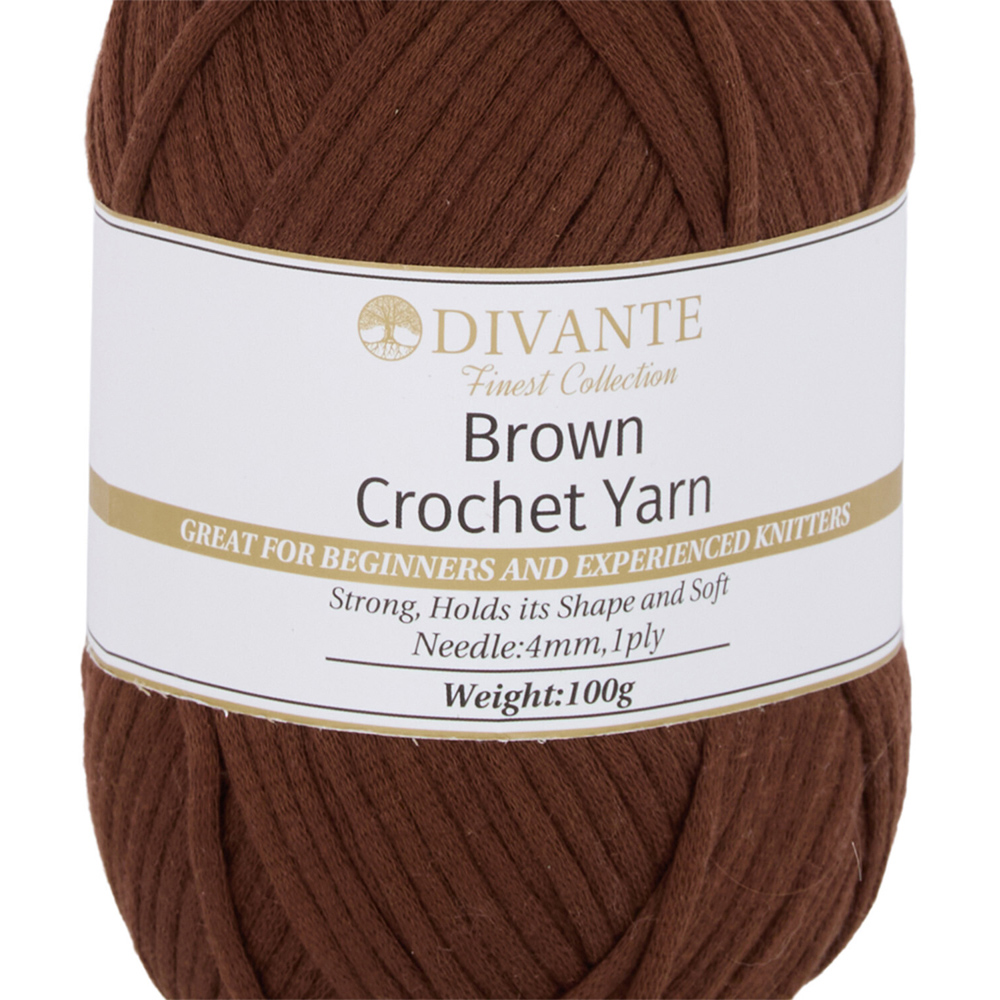 Crochet Yarn Brown Image 2