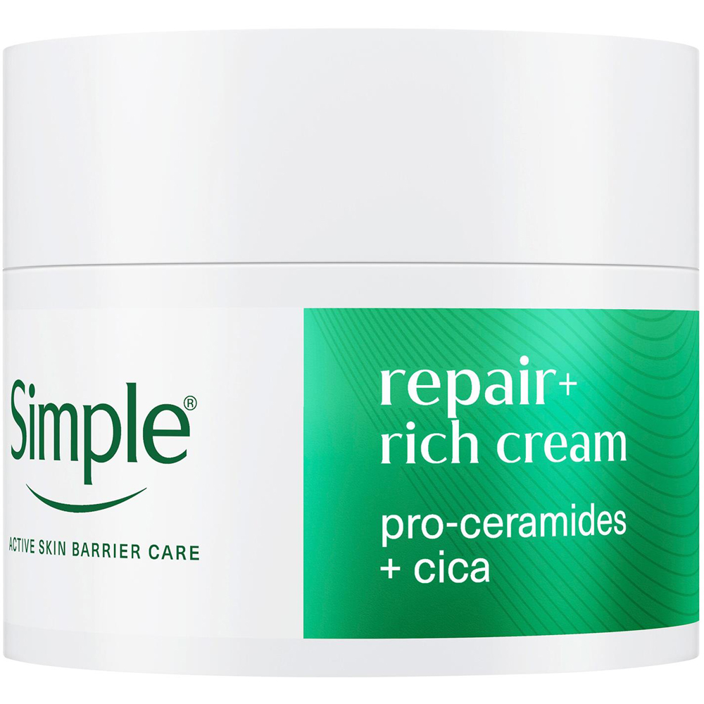 Simple Repair+ Gentle Nourishing and Soothing Daily Moisturiser Face Cream 50ml 6 Pack Image 2