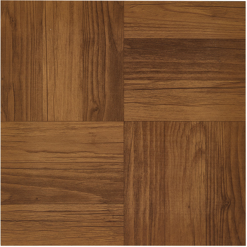 Living and Home Parquet Dark Brown Self-Adhesive PVC Flooring Tile 30 Pack Image 2