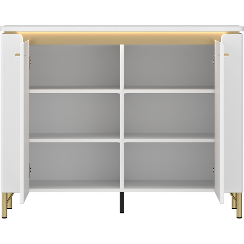 Furniture To Go Lazio 2 Door Alpine White Sideboard Image 3