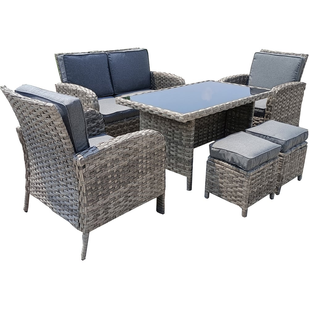 Furniture One 6 Seater Rattan Garden Lounge Set Image 4