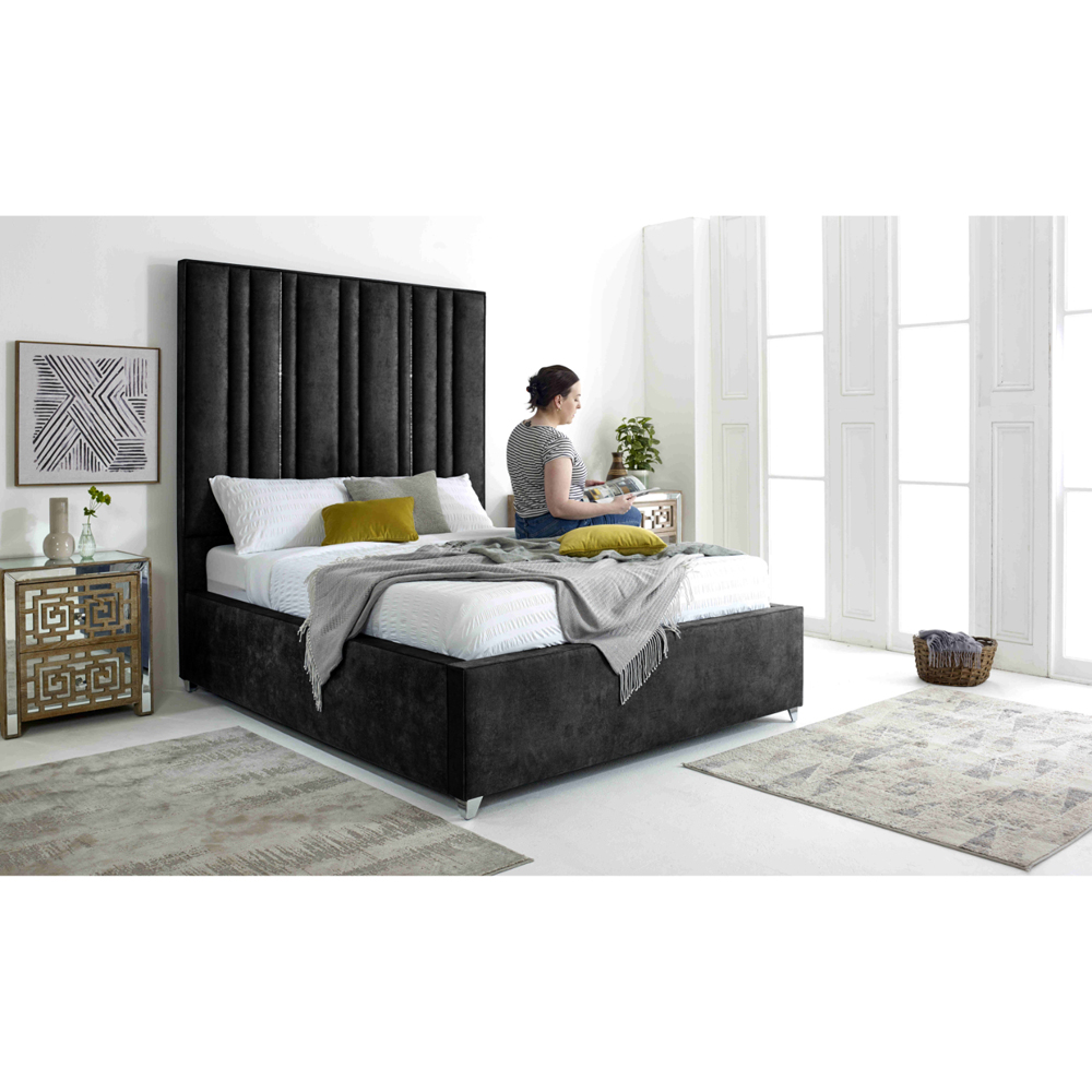 Eleganza Madrid Single Granite Oakland Fabric Bed Frame Image 4