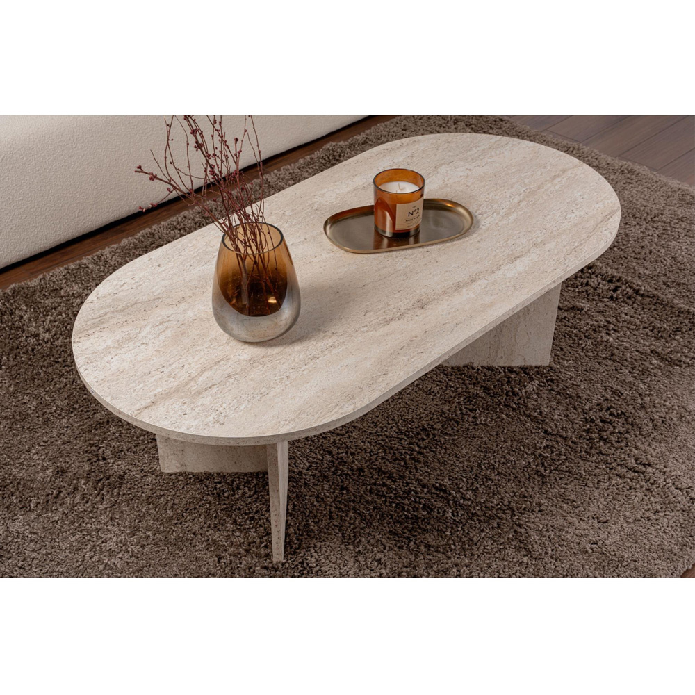 Decortie Sable Travertine Coffee Table Image 5