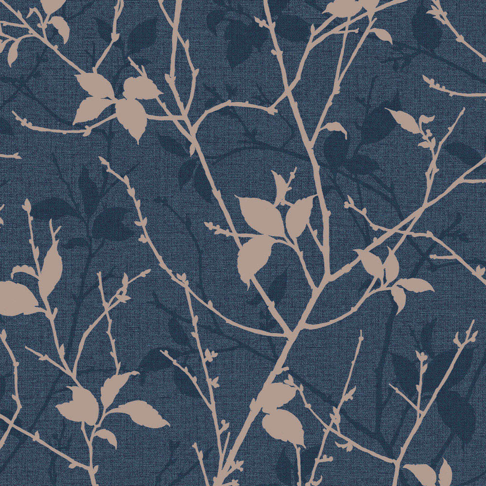 Boutique Belle Navy and Copper Wallpaper Image 1