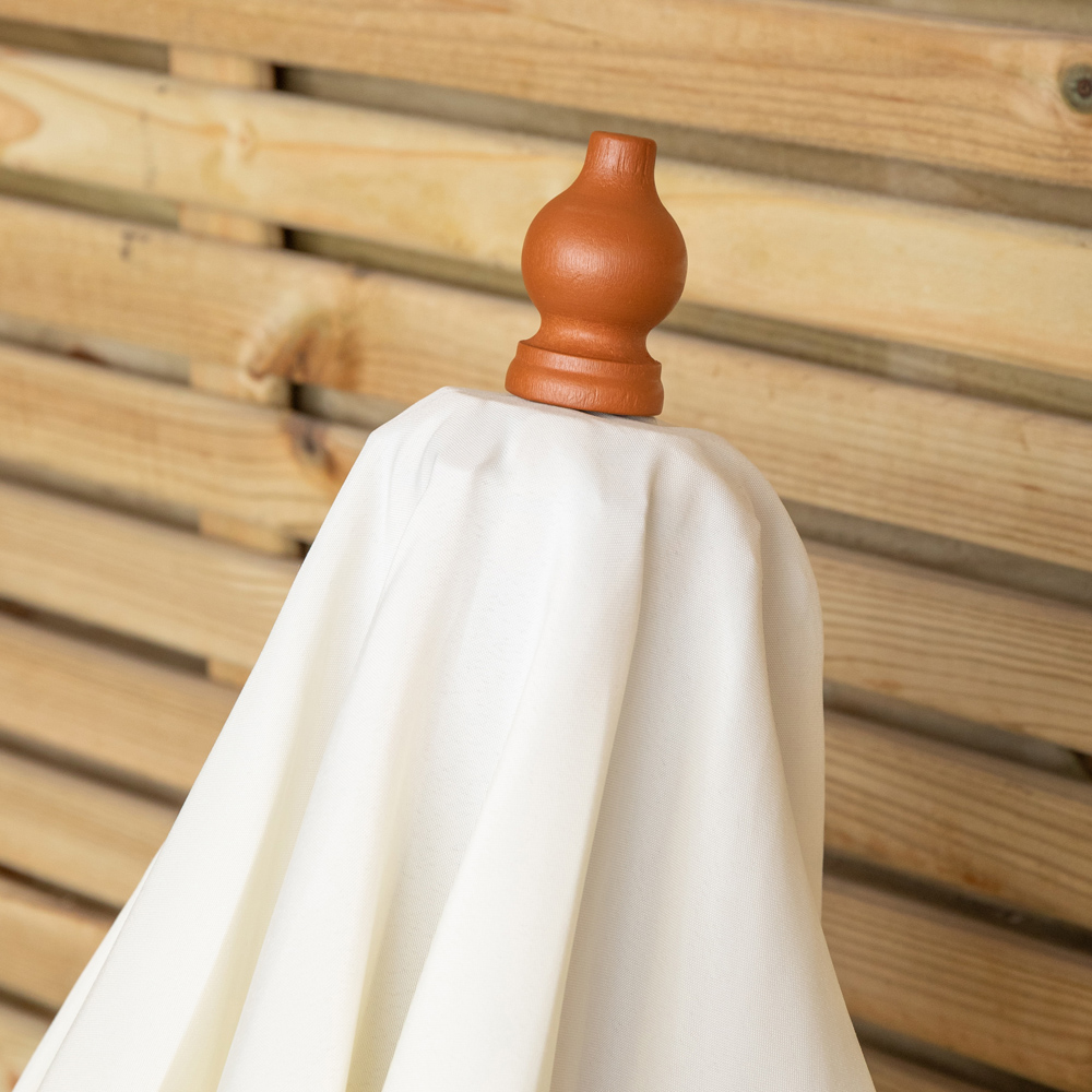 Samuel Alexander Cream Wooden Garden Sun Shade Parasol with Carry Bag 2.7m Image 4