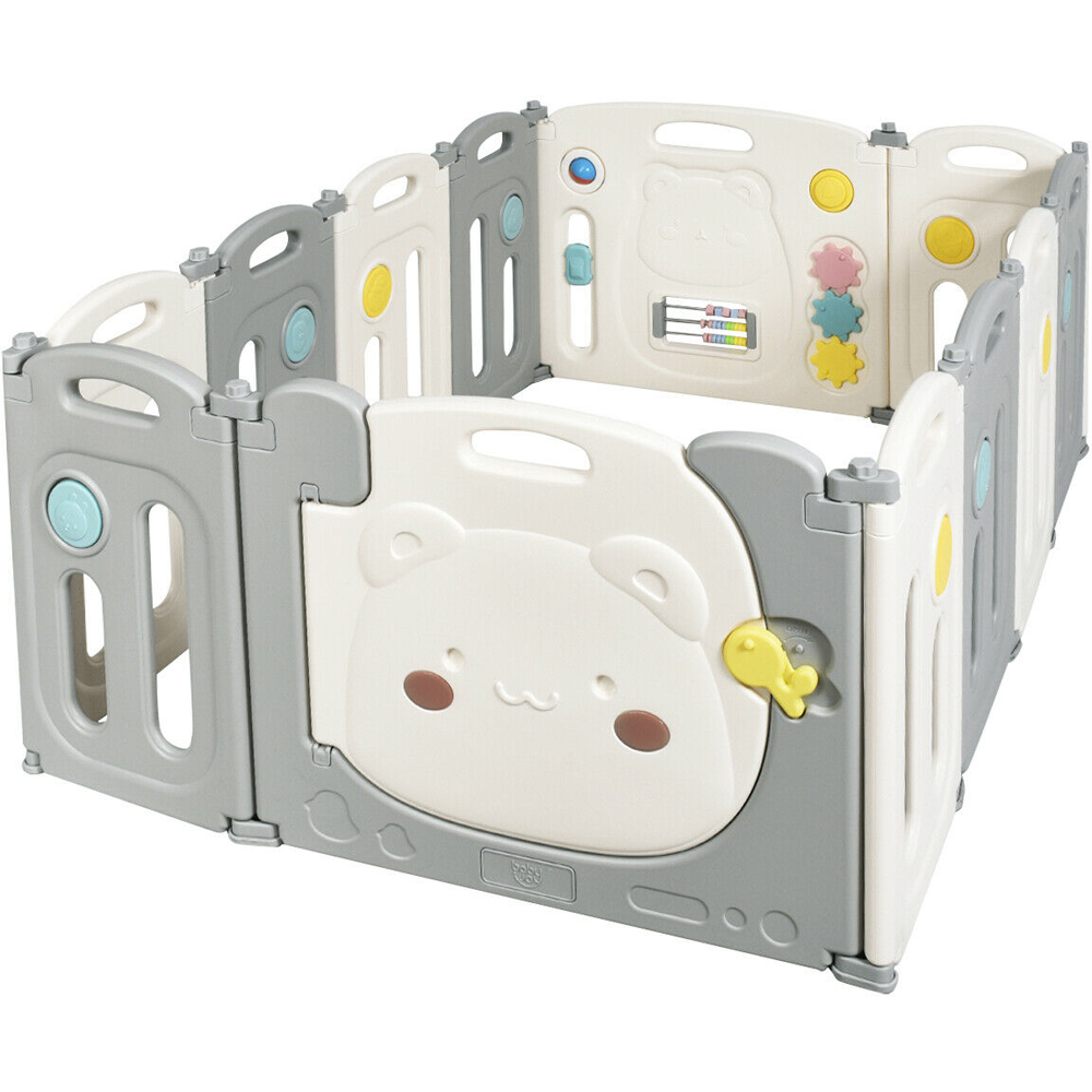Costway 12 Panel Large Portable Toddler Playpen Image 1