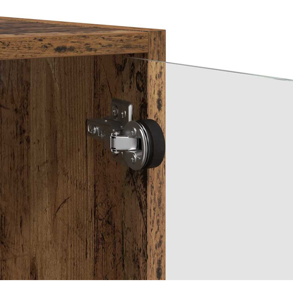 vidaXL 2 Glass Door Old Wood Wall Cabinet Image 6