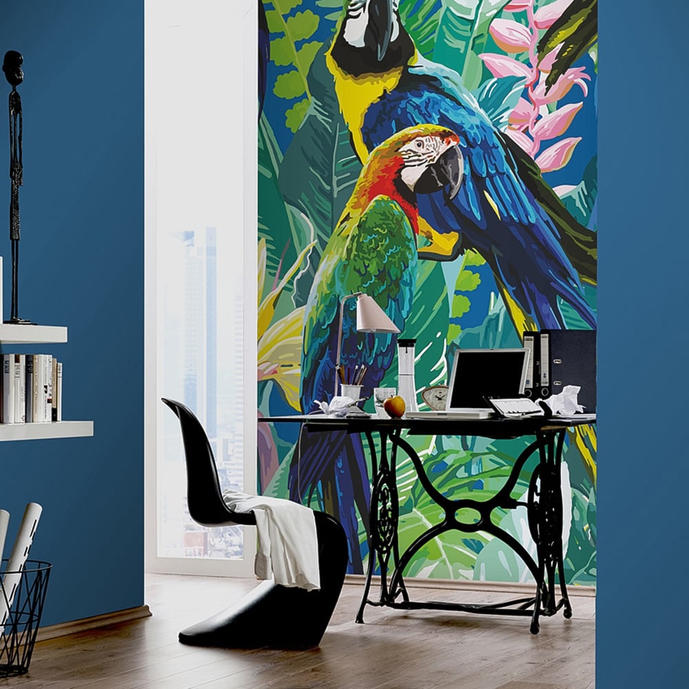 Erismann Tropical Parrot 3 Panels Wall Mural Image 3