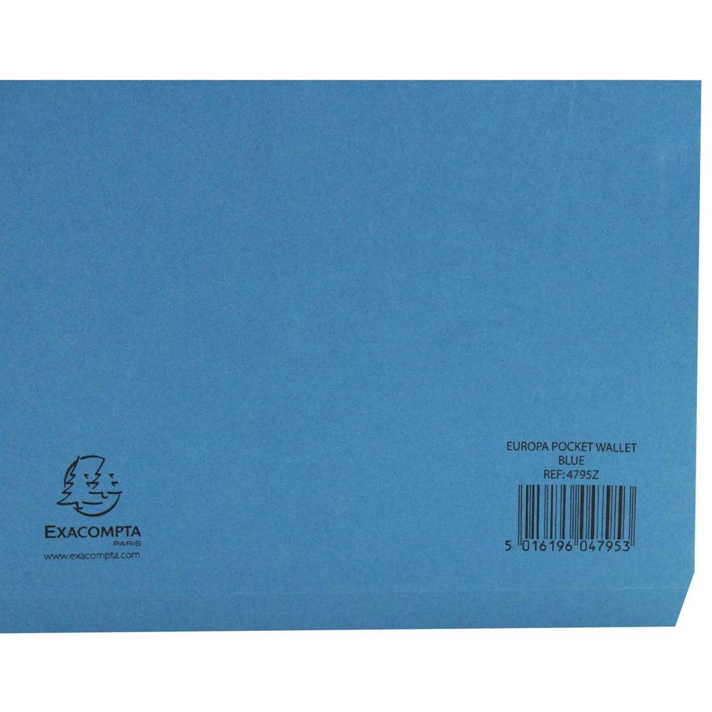 Exacompta Europa 265gsm Blue Document Wallet 25 Pack Image 5