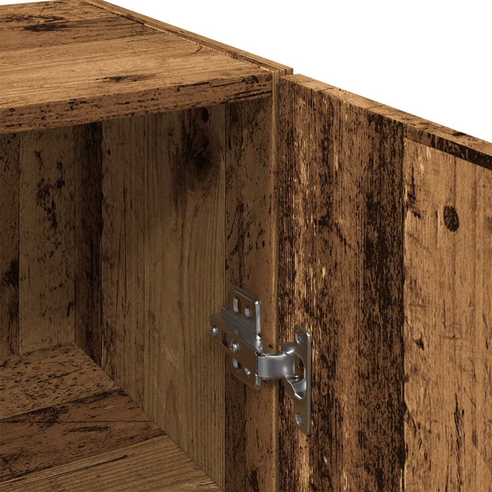 vidaXL Single Door Old Brown Wall Mounted Storage Cabinet Image 9