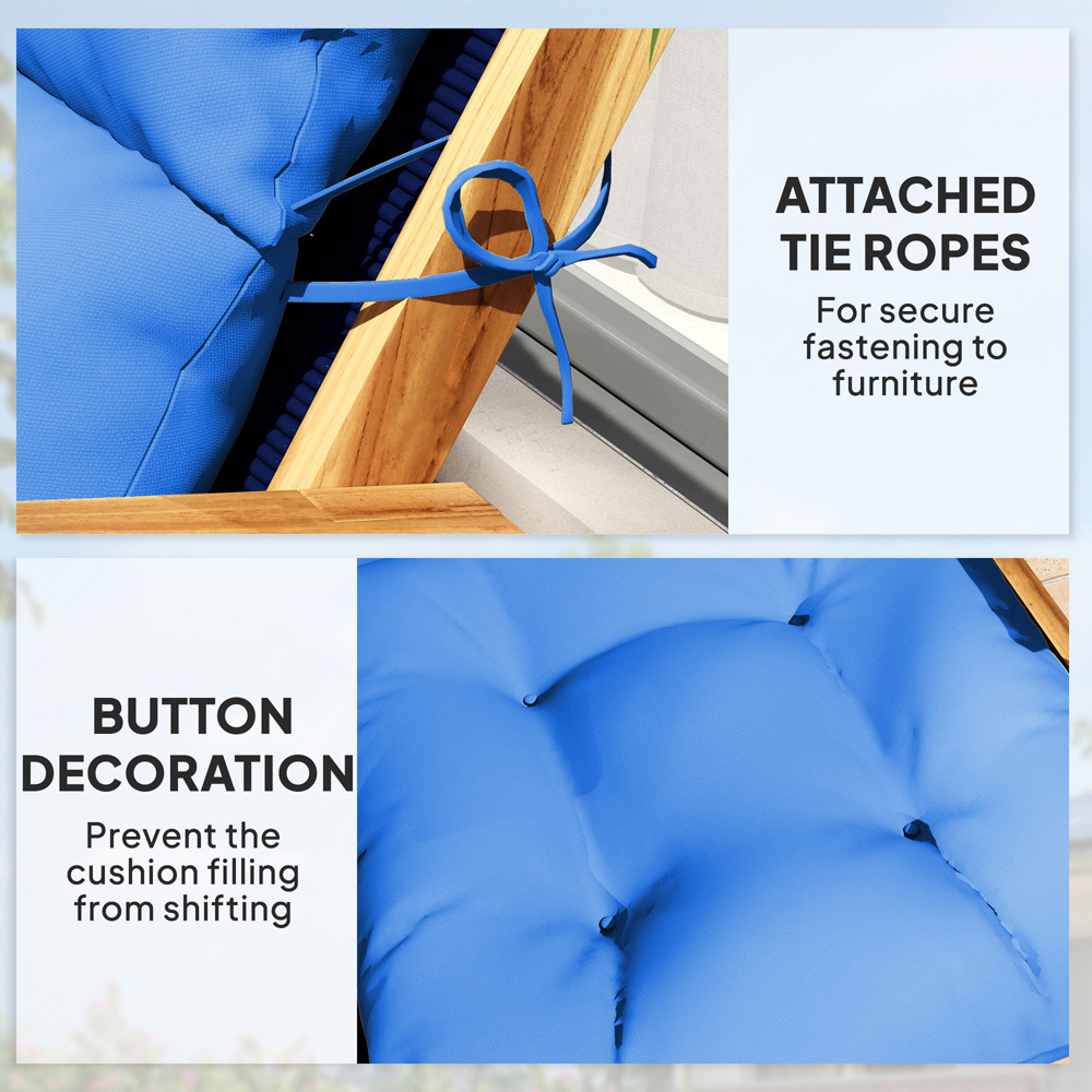 Outsunny Blue Adirondack Rocking Chair Cushion 115 x 56cm Image 5