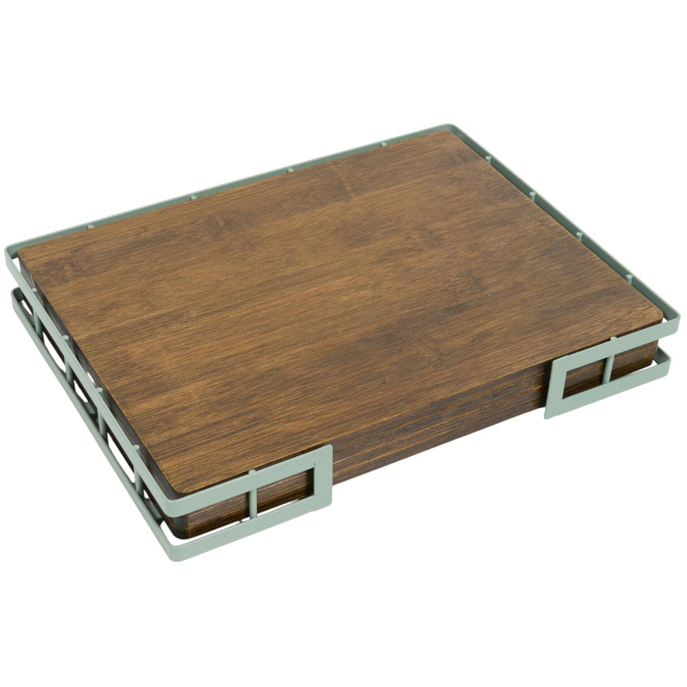 Set of 4 Stockholm Bamboo Placemats with Wire Holder Image 4