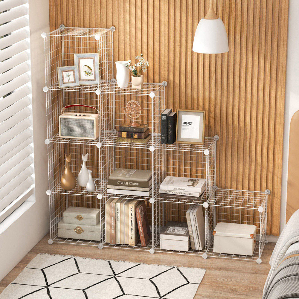 Costway 12 Cube White Storage Unit Image 3