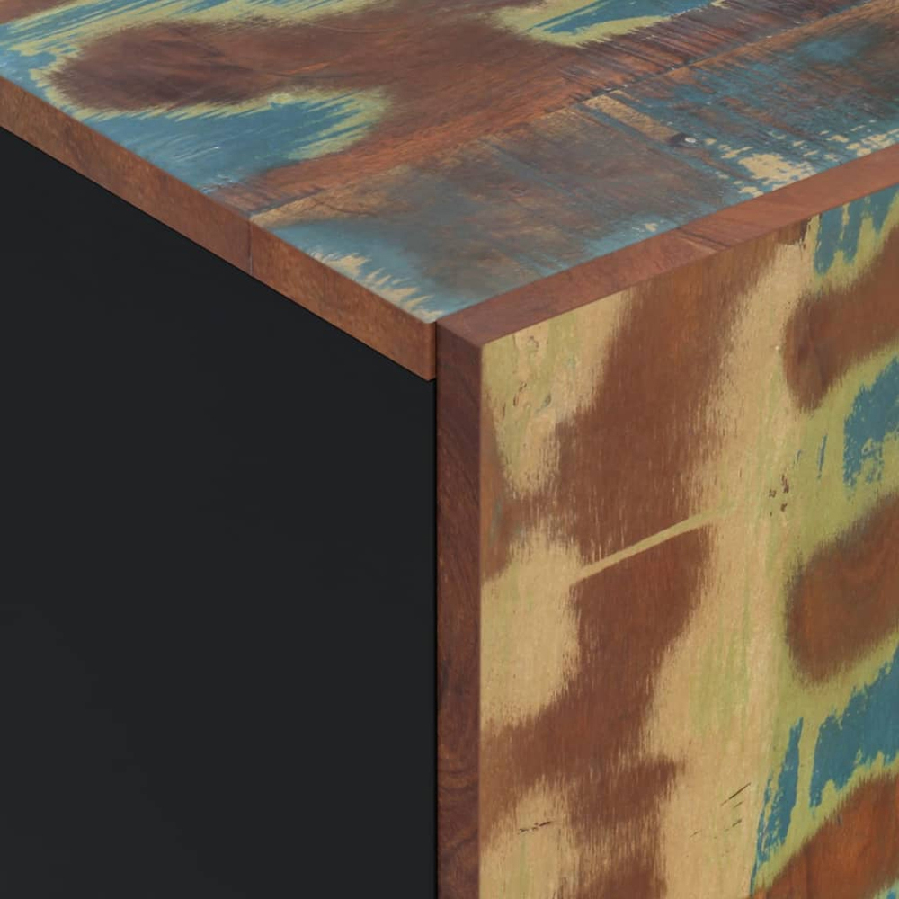 vidaXL 4 Door Multicolour Solid Reclaimed Wood Sideboard Image 6