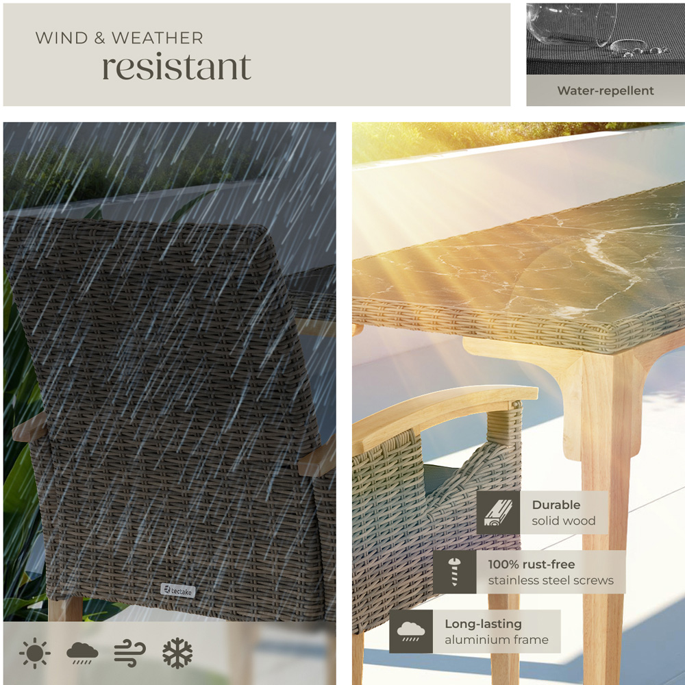 tectake Rosarno Foggia 8 Seater Garden Dining Table Nature Image 7