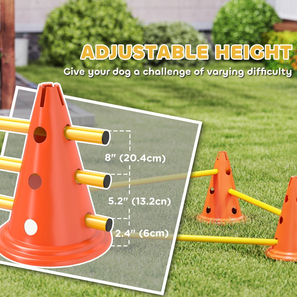 PawHut Orange Dog Agility Equipment Set Image 6