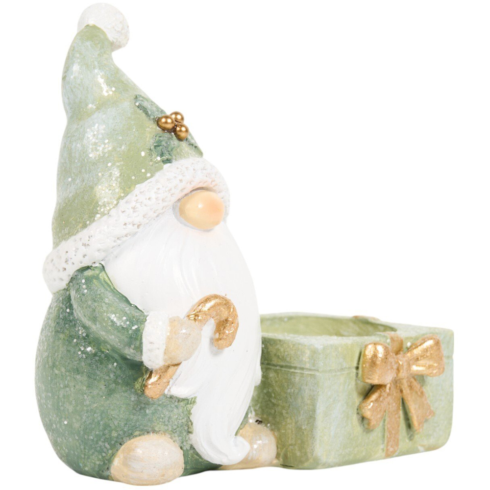 Cosy Cottage Gonk Candle HolderGreen Image 2
