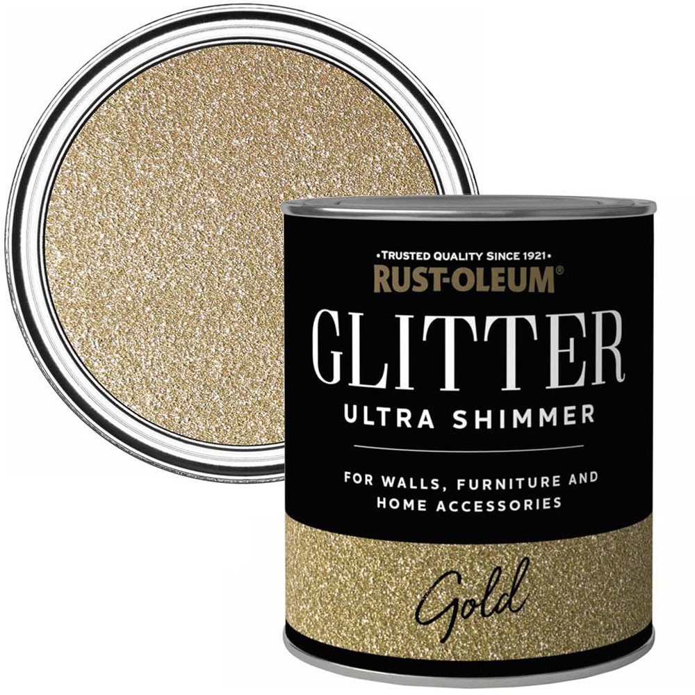 Rust-Oleum Glitter Gold Ultra Shimmer Paint 250ml Image 1